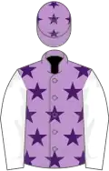 Mauve, Purple stars, White sleeves