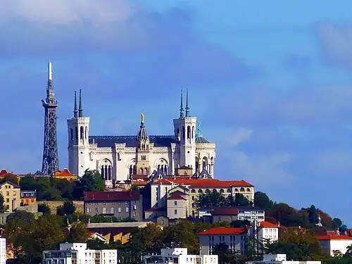 Metallic tower of Fourvière