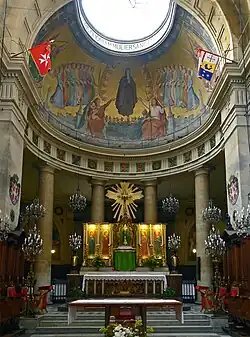 Altar and Choir of the church