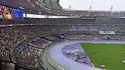 The inside view of the Stade de France.