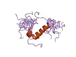 1p9c: NMR solution structure of the C-terminal ubiquitin-interacting motif of the proteasome subunit S5a