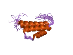 2gut: Solution structure of the trans-activation domain of the human co-activator ARC105