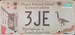 License plate from PEI feat. Canada Goose