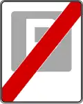 D-45 "end of paid parking zone or innercity paid parking zone"[5]