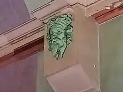 Purported to be Douglas Fairbanks in plasterwork.