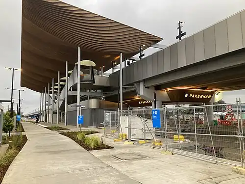 Pakenham station south side of new elevated bridge