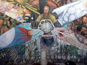 Diego Rivera, Recreation of Man at the Crossroads (renamed Man, Controller of the Universe), originally created in 1934, Mexican muralism movement