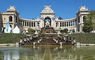 The Palais Longchamp with its monumental fountain