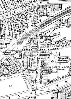 Palmer Street, Ordnance Survey map, 1869–1880[7]