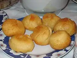 Seven pampushky on a plate
