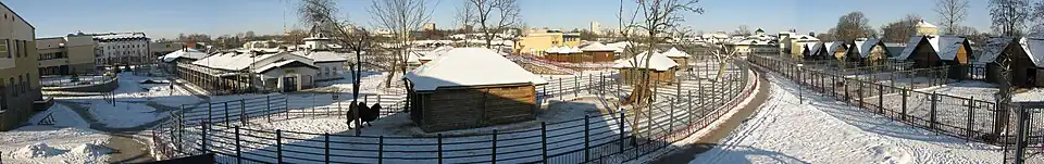 Image 3A winter panorama view of Grodno Zoo, 2012