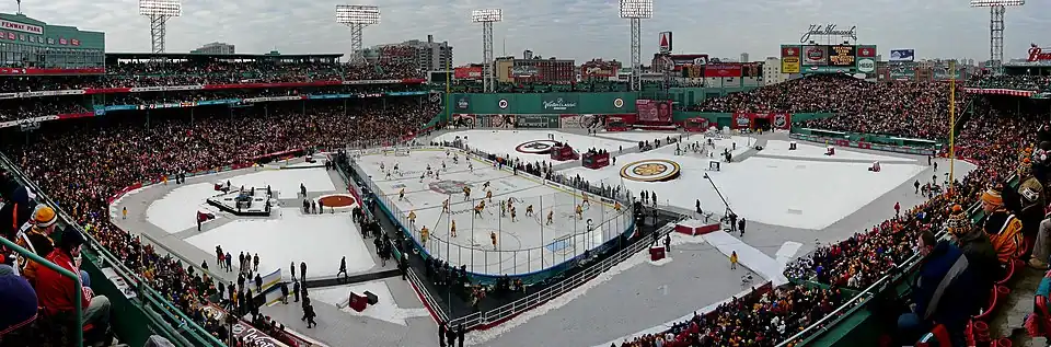 The 2010 NHL Winter Classic, held at Fenway Park.