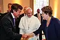 Pope Francis, Dilma Rousseff and Luis María Kreckler
