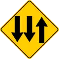 P-67 Three lanes (two in the opposing direction)