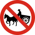 R-36 No animal-drawn vehicles