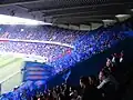 Stade Français rugby union fans at the Parc des Princes