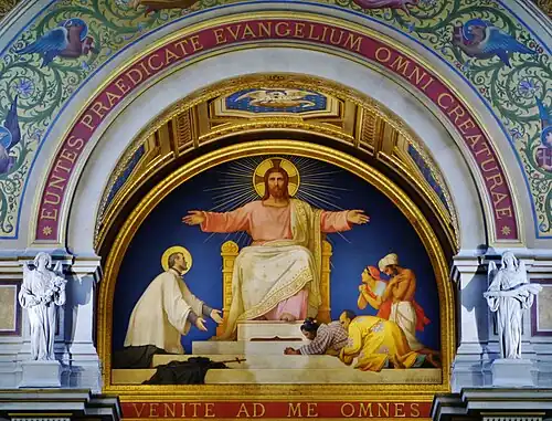 Christ and Saint-Francis-Xavier, in the Neo-Byzantine style