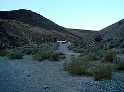 Parking at the main trail head for the canyon pre-2023.