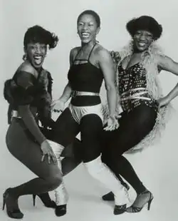 From left to right: Shirley Hayden, Jeanette Washington, and Janice Evans — the final Parlet lineup in 1979