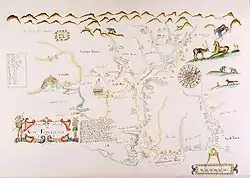 Image 49Copy of English map of the Piscataqua River; on the border of ME and NH, c. 1670 (from History of Maine)