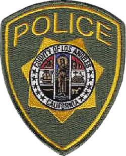 Patch of the Los Angeles County Police, featuring the pre-2004 L.A. County seal.