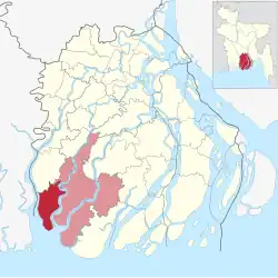 Location of Patharghata Upazila