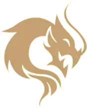 Logo of the esports organisation "Peace", featuring a smiling Chinese dragon curved in the shape of the letter "C"