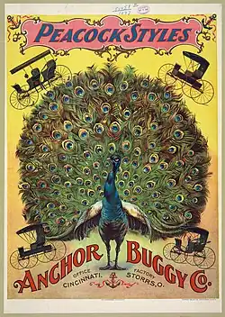 Advertisement poster for Anchor Buggy Co. by Strobridge & Co., 1897