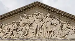 Pediment of the north façade of the Cour Carrée of the Louvre (1811)