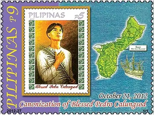 Calungsod on a 2012 ₱5-postage stamp