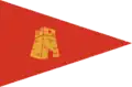 The pennant of the Commander of the Armed Forces of Malta consists of a red field with the symbol of the Armed Forces in gold at its centre.