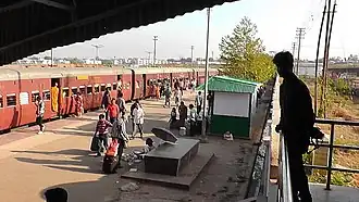 People boarding Agartala Lumding Express at Agartala