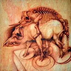 Untitled XI, undated, airbrush, 119 x 120 cm