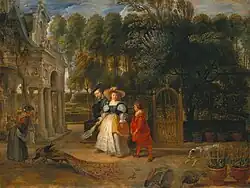 The Walk in the Garden, depicting Peter Paul Rubens, his second wife Hélène Fourment and Nicolaas Rubens c. 1640, Alte Pinakothek, München
