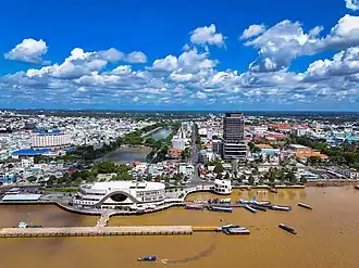 A corner of My Tho ward center