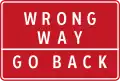 Wrong way, go back