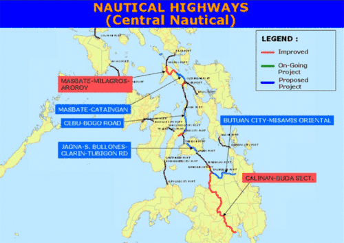 Central Nautical Highway - Sorsogon, Masbate, Central Visayas, Camiguin and Cagayan de Oro