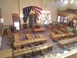 On the fourth floor of the Arizona State Capitol Museum you can look down into the original House Chamber from the gallery.