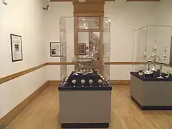 Additional silver service (silverware) that was donated to the USS Arizona by the citizens of Arizona in 1919. on display at the Arizona Capitol Museum.