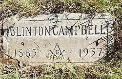 Grave-site of Clinton Campbell (1865–1937).