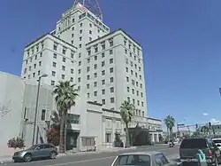 Different view of Westward Ho Hotel. The Westward Ho Hotel was built in 1928 and is located at 618 N. Central Avenue. It was listed in the National Register of Historic Places on February 19, 1982. ref. #82002082.