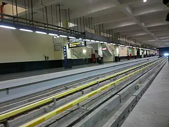 Platforms at this metro station
