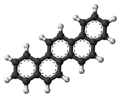 Ball-and-stick model of the picene molecule ball
