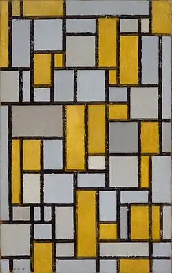 Piet Mondrian, Composition with Grid No. 1 (1918), 80.2 x 49.9 cm