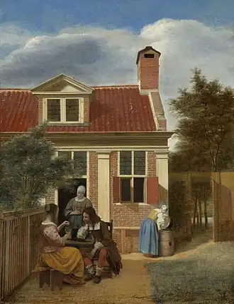 Company in a Courtyard Behind a House c. 1663 – c. 1665