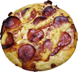 Catuperoni pizza from a Pizza Hut in Brazil