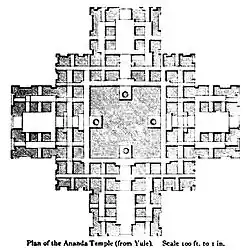 Floor plan of the temple