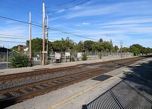 Platforms at a railroad station