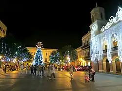 Plaza de Armas, San Juan during Christmas