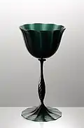 Slotssglas glass standing cup, designed by Simon Gate and made by Knut Bergqvist for the 1923 Gothenburg Exhibition